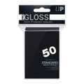 (12) ULTRA PRO GLOSS 50CT BLACK STANDARD DECK PROTECTOR SLEEVES #82669 NEW