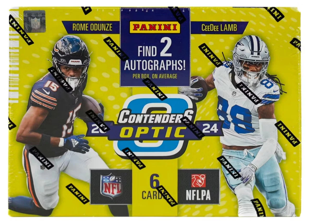 2024 PANINI CONTENDERS OPTIC FOOTBALL HOBBY BOX - 2 AUTOS - NEW SEALED